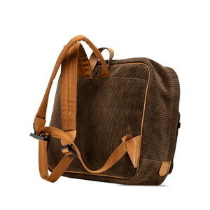 Gucci Green GG Khaki Backpack brown Double corduroy Star leather